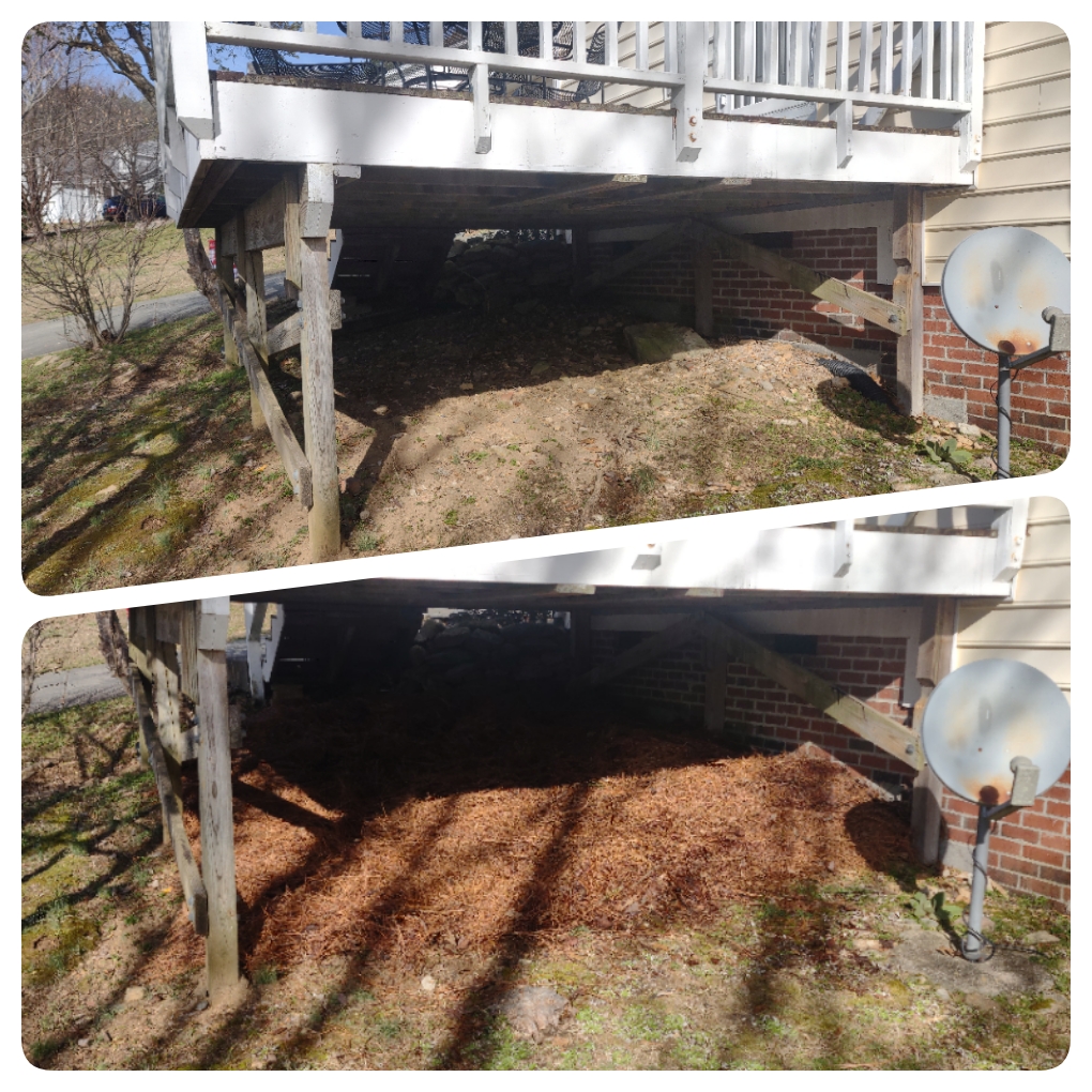 wake forest under deck pine straw